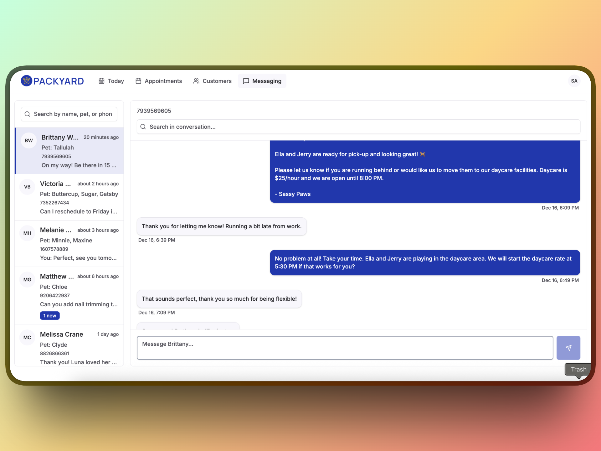 Messaging and reminders