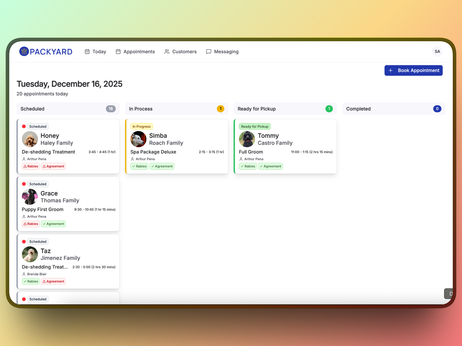 Appointment management and services